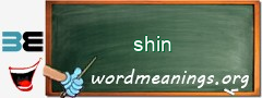 WordMeaning blackboard for shin